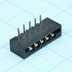 KLS1-219-05-R, разъем для шлейфа 5 контактов шаг 2.54мм угловой