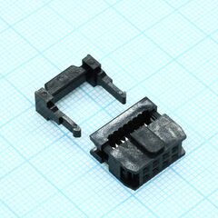 DS1016-08MA2BB, idc разъем, розетка на плоский шлейф 8pin(2x4), шаг 2.54мм
