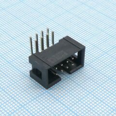 DS1013-08RSIB-B-0, idc разъем, вилка на плату угловая двухрядная 8pin(2x4)., шаг 2.54мм