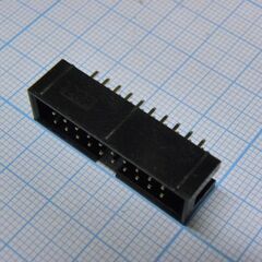 IDC-20M, вилка в плату шаг 2.54мм. прямая