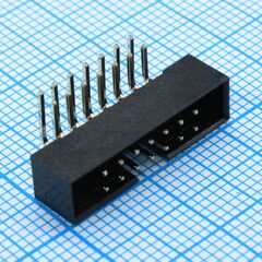 DS1014-14RF1B-B, idc2 разъем, вилка на плату угловая двухрядная 14pin(2x7)., шаг 2.00мм