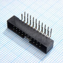 DS1014-20RF1B-B, idc2 разъем, вилка на плату угловая двухрядная 20pin(2x10)., шаг 2.00мм