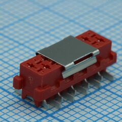 DS1015-06-10R6SR, розетка на плату idc micro match 10 контактов, шаг 2.54мм, smt