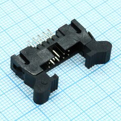 DS1011-02-10VS8B-B, вилка на плату, вертикальный монтаж 10pin(2х5), шаг 2.54мм