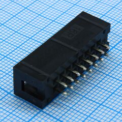BH-16(IDC-16MS), idc разъем, вилка на плату прямая двухрядная 16pin(2x8)., шаг 2.54мм
