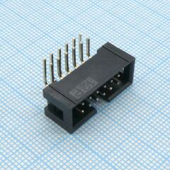 DS1013-12RSIB-B-0, idc разъем, вилка на плату угловая двухрядная 12pin(2x6)., шаг 2.54мм