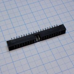 DS1014-40SF1B-B, idc разъем, вилка на плату прямая 40pin(2x20), шаг 2.00мм