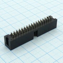 DS1013-34SSIB1-B-0, idc разъем, вилка на плату прямая двухрядная 34pin(2x17)., шаг 2.54мм