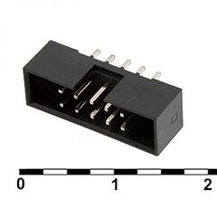 BH2-10(IDC2-10MS)PITCH 2.00 MM, idc2 разъем, вилка на плату прямая двухрядная 10pin(2x5)., шаг 2.00мм