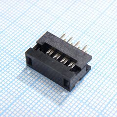 DS1018-082BX, fdc разъем для шлейфа на плату 8pin(2x4), шаг 2.54мм