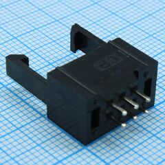 DS1013-01-06SSIB-B, idc разъем, вилка на плату прямая двухрядная 6pin(2x3), шаг 2.54мм с фиксатором