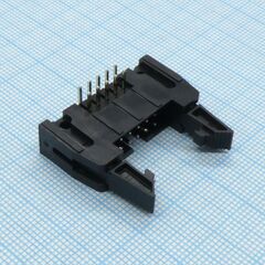 DS1011-10RBSiB7-B, вилка на плату, угловой монтаж 10pin(2х5), шаг 2.54мм