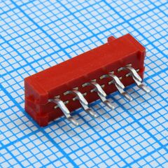 DS1015-07-10R6, вилка на плату idc micro match 10 контактов, шаг 2.54мм, монтаж в отверстия