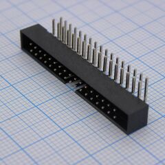 DS1014-34RF1B-B, idc разъем, вилка на плату угловая 34pin(2x17), шаг 2.00мм