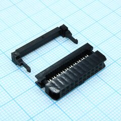 DS1017-20MA2B, idc разъем, розетка на плоский шлейф 20pin(2x10), шаг 2.00мм