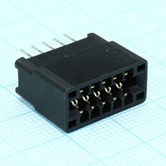 KLS1-603C-10-S, слот 10 контактов, 2,54мм. 3а для монтажа на плату