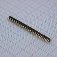 KLS1-207C-2-80-S, штыревой соединитель, 2х40 шаг 1,27мм. двухрядный