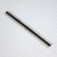 PLS2 1x40 2.00 mm, соединитель штыревой, вилка на плату однорядная прямая 40pin(1x40), шаг 2.00мм