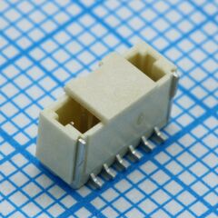 KLS1-XF1-1.00-1-06-VM-R, разъем прямоугольный штыревой 1х6 контактов шаг 1.00мм