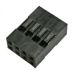 BLD 2X04 (BLD-8) + TERMINALS, разъем 2х4 гнездо на кабель, шаг 2.54мм