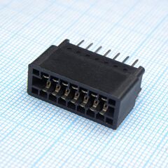SL-14, слот 14 контактов, 2,54мм. 3а для монтажа на плату