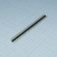 DS1025-02-1X40P8BR1-B, соединитель штыревой, вилка на плату однорядная угловая 40pin(1x40), шаг 2.00мм