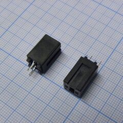 SL-1.27-004, слот 4 контакта, 1.27мм. 3а для монтажа на плату
