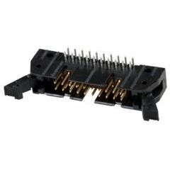 5499913-4, разъем с боковыми креплениями amp-latch-20 вилка на плату угловая 2.54мм 20 контактов
