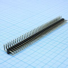 PLD-80R (CH-254-PH-2X40-25-RD-138/188-GO, соединитель штыревой, вилка на плату двухрядная угловая 80pin(2x40), шаг 2.54мм