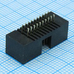 DS1064-16-20V8BB-3A, вилка на плату 20 контактов шаг 1.27x2.54мм, лоток