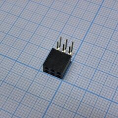 PBD-06R (2x03), гнездо на плату 2.54мм