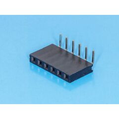 PBS-6R, разъем 1х 6 гнездо на плату, прямой угол