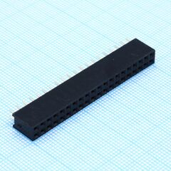 DS1023-2X20S21, гнездо на плату 2х20 конт., шаг 2.54мм, высота 8.5мм