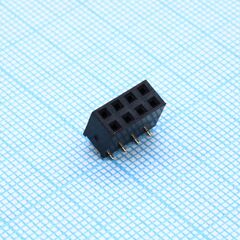 DS1023-11-2X4B8XBS, гнездо на плату smd 2x4 конт., шаг 2.54мм, высота 7.4мм, позолоч