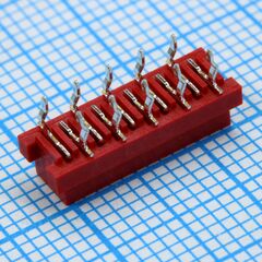 L-KLS1-204F-10-R, розетка mini match для dip монтажа на плату