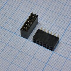 KLS1-208-2-12-S, гнездо на плату 2.54мм