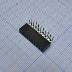 PBD-20R (2x10), гнездо на плату 2.54мм