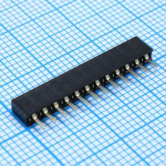 DS1026-01-1X12S8BV, гнездо на плату 1x12 конт., шаг 2.00мм, высота 4.3мм, позолоч