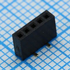 DS1065-02-1X5S8BS2, розетка на плату, однорядная шаг1,27мм, smd 5 контактов