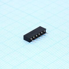 DS1026-01-1X6S8BV, гнездо на плату 1х6 конт., шаг 2.00мм, высота 4.3мм, позолоч