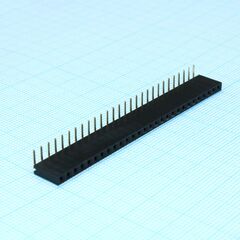 DS1024-1X28R0, гнездо на плату угловое 1x28 конт., шаг 2.54 мм., длина 8.5мм