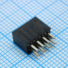 DS1026-20-2X4S8BVB, розетка на плату 2х4 контакта шаг 2мм высота 6.35мм
