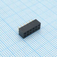 DS1026-05-2X6S8BV, гнездо на плату 2x6 конт., шаг 2.00мм, высота 4.3мм, позолоч