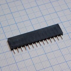 DS1023-1X14S21, гнездо на плату 1х14 конт., шаг 2.54мм, высота 8.5мм
