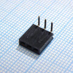 DS1024-1X3R2, гнездо на плату угловое 1x3 конт., шаг 2.54 мм., длина 8.5мм