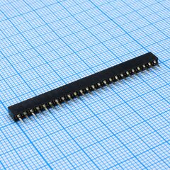 DS1026-01-1X24S8BV, гнездо на плату 1x24 конт., шаг 2.00мм, высота 4.3мм, позолоч
