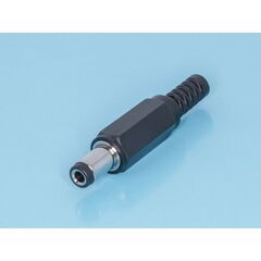 DJK-11B, разъем питания штыревой 2,5х5,5мм, гнездо на кабель c амортизатором