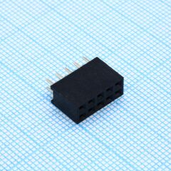DS1023-2X5S21, гнездо на плату 2х5 конт., шаг 2.54мм, высота 8.5мм