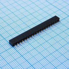 DS1026-01-1X20S8BV, гнездо на плату 1x20 конт., шаг 2.00мм, высота 4.3мм, позолоч