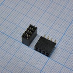 KLS1-208-2-08-S, гнездо на плату 2.54мм